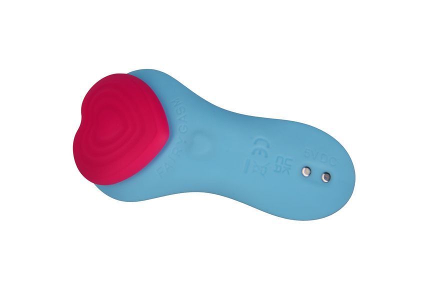 Вібратор у трусики FairyGasm HeartGem blue, на магніті, пульт ДК SX0628 фото
