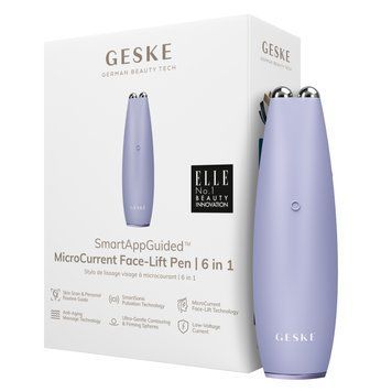Мікрострумова ручка для підтяжки шкіри обличчя GESKE MicroCurrent Face-Lift Pen 6в1 purple HB0123 фото