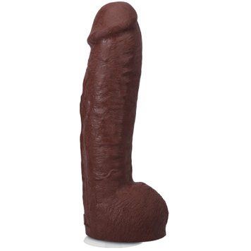 Фалоімітатор Doc Johnson The Realistic Cock ULTRASKYN - 12 Inch Hung with Balls Chocolate SX4462 фото