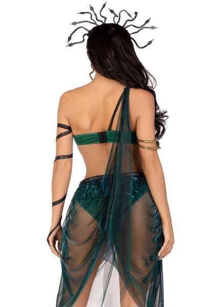 Еротичний костюм Медузи Горгони Leg Avenue Medusa Costume M, топ, спідниця, нарукавники, прикраси SO9213 фото