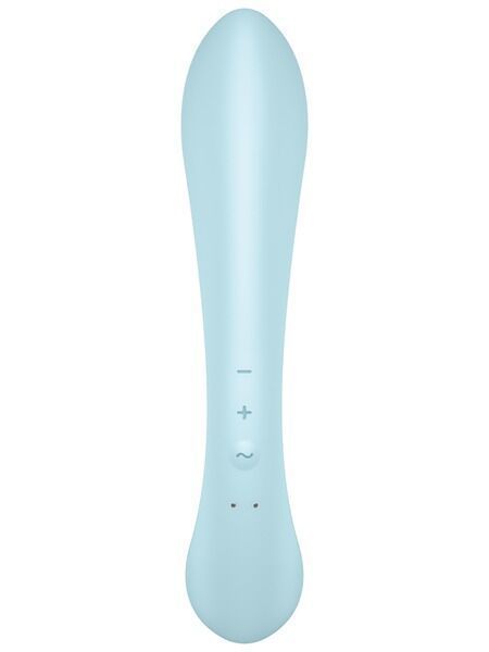 Двосторонній вібратор-кролик Satisfyer Triple Oh Light Blue, 3 мотори, руків&rsquo;я-масажер SO7781 фото