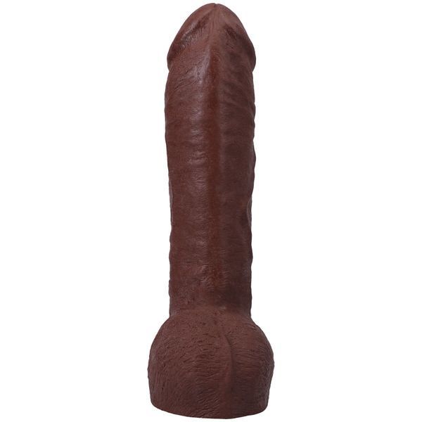 Фалоімітатор Doc Johnson The Realistic Cock ULTRASKYN - 12 Inch Hung with Balls Chocolate SX4462 фото