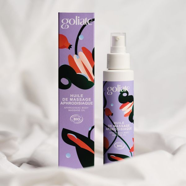 Масажна олія Goliate Huile De Massage Aphrodisiaque 100 мл, органічна, зігрівальний ефект SX3016 фото
