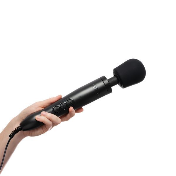 Вібромасажер DOXY Original Black, дуже потужний, живлення 220В, пульсівні вібрації SO1428 фото