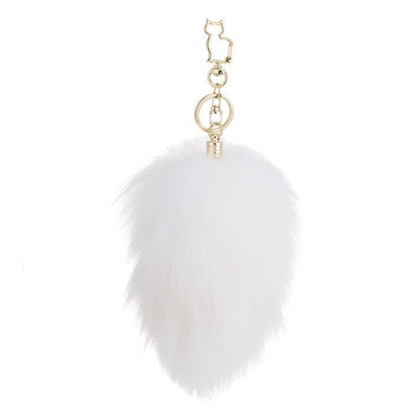 Металева анальна пробка &mdash; кролячий хвіст LOCKINK SEVANDA White Bunny-Tail Anal Rose-shape Plug SX0867 фото