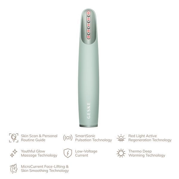 Пристрій для зміцнення і тонізації шкіри обличчя GESKE Skin Firming Wand 7в1 green HB0429 фото