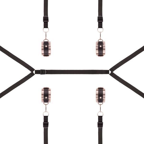Фіксатор рук і ніг для ліжка Rosy Gold - Under-Mattress Restraint Set SX3911 фото