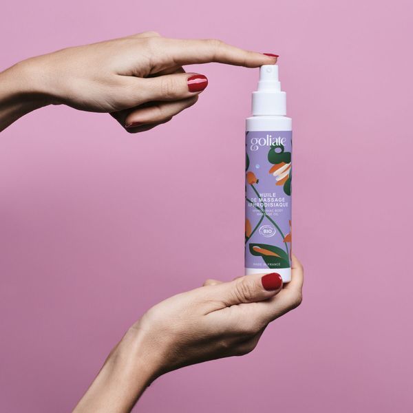 Масажна олія Goliate Huile De Massage Aphrodisiaque 100 мл, органічна, зігрівальний ефект SX3016 фото
