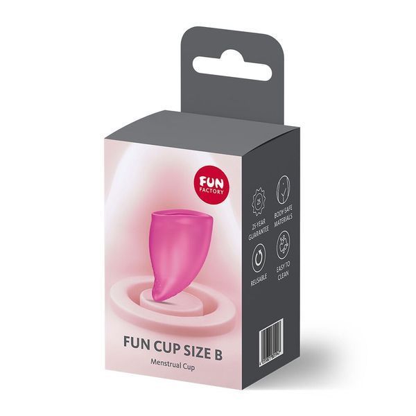 Менструальна чаша Fun Factory FUN CUP SIZE B Magenta, багаторазова, діаметр 4,3 см, об&rsquo;єм 30 мл SX3684 фото