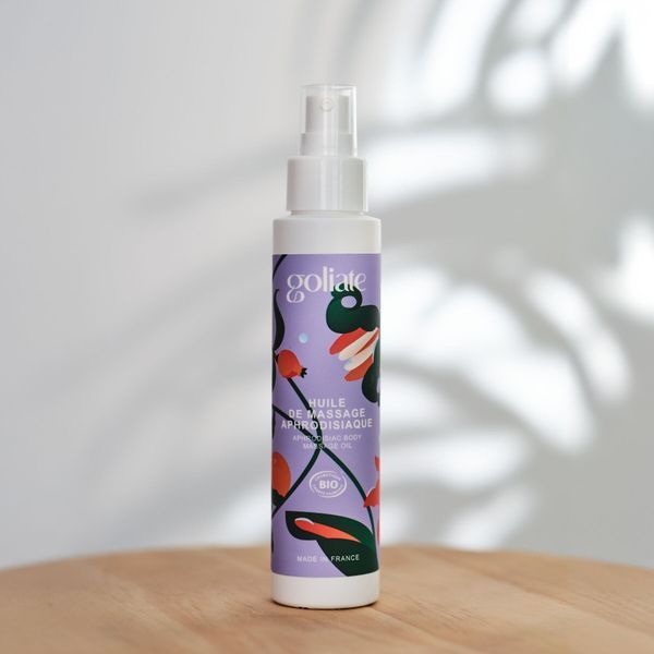 Масажна олія Goliate Huile De Massage Aphrodisiaque 100 мл, органічна, зігрівальний ефект SX3016 фото