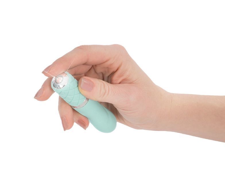 Розкішний вібратор PILLOW TALK - Flirty Teal з кристалом Swarovski, гнучка головка SO2726 фото