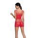 Бодістокінг мінісукня з метеликами Passion BS090 One Size red SO6389 фото 2