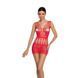 Бодістокінг мінісукня з метеликами Passion BS090 One Size red SO6389 фото 1