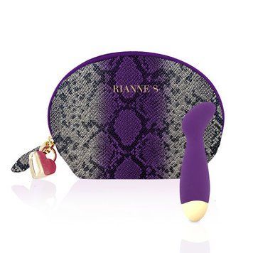 Вібратор для точки G Rianne S: Boa Mini Purple, 10 режимів роботи, медичний силікон, косметичка-чохо SO3884 фото