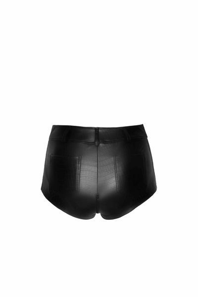 Шортики Noir Handmade F318 Wild, XXL, black, під латекс, крокодиловий принт, з доступом SX0337 фото