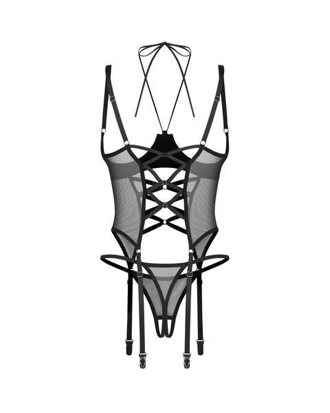 Корсет Obsessive Dominna cupless corset & crotchless thong L/XL SX3564 фото