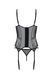Корсет Passion LEAFA CORSET black L/XL, м'які чашки, затискачі для панчіх, стрінги в комплекті SX0503 фото 4