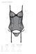 Корсет Passion LEAFA CORSET black L/XL, м'які чашки, затискачі для панчіх, стрінги в комплекті SX0503 фото 5