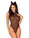 Еротичний костюм леопарда Obsessive Leocatia teddy S/M, боді, обруч з вушками SO7712 фото 1