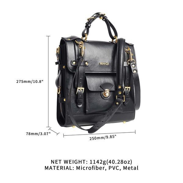 Сумка-трансформер для зберігання секс-іграшок LOCKINK Detachable JK Bag, чорна, ПВХ SX0862 фото