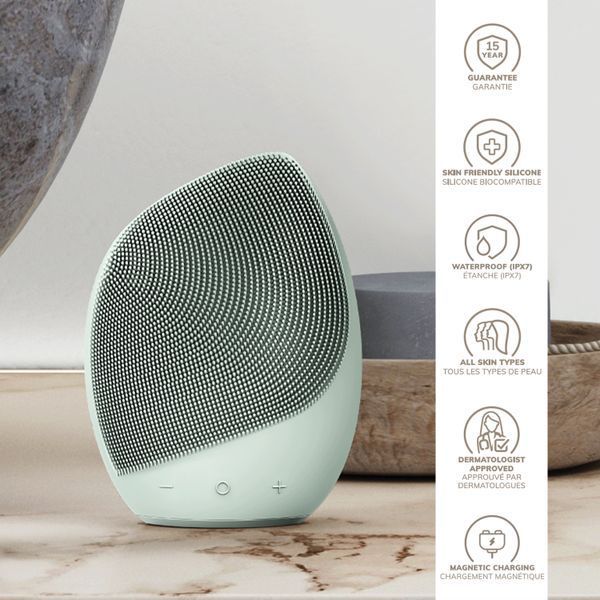 Електронна ультразвукова щітка для обличчя GESKE Sonic Facial Brush 5в1 green HB0074 фото