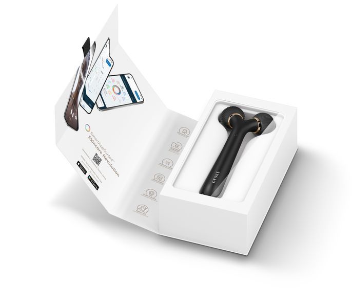 Електронний ультразвуковий ролик для обличчя GESKE Sonic Facial Roller 4в1 gray HB0174 фото