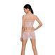 Бодістокінг мінісукня з метеликами Passion BS090 One Size white SO6390 фото 2