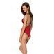 Напівпрозоре боді з мереживом Passion PEONIA BODY L/XL red SO8460 фото 2