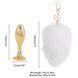 Металева анальна пробка &mdash; кролячий хвіст LOCKINK SEVANDA White Bunny-Tail Anal Pear-shape Plug SX0868 фото 6