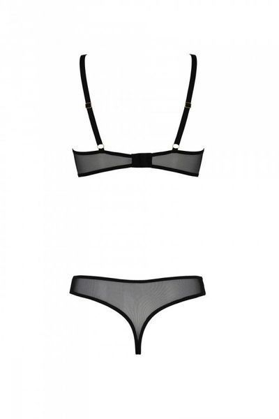 Еротичне боді Passion MARINA BODY, L/XL, black, з відкритими чашками SO9717 фото