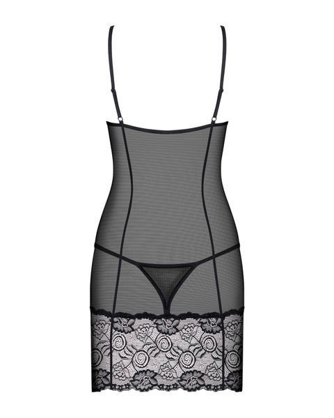 Сорочка Obsessive Alluria chemise & thong L/XL SX1123 фото