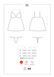 Сатиновий пеньюар з мереживом Obsessive 810-BAB-2 babydoll & thong L/XL, білий, пеньюар, танга SO7155 фото 7