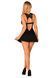 Сорочка бебі-дол з мереживом на грудях Obsessive Donna Dream babydoll XS/S Black, стрінги SO8630 фото 7
