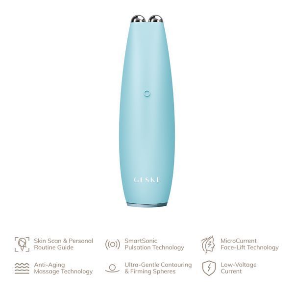 Мікрострумова ручка для підтяжки шкіри обличчя GESKE MicroCurrent Face-Lift Pen 6в1 turquoise HB0125 фото