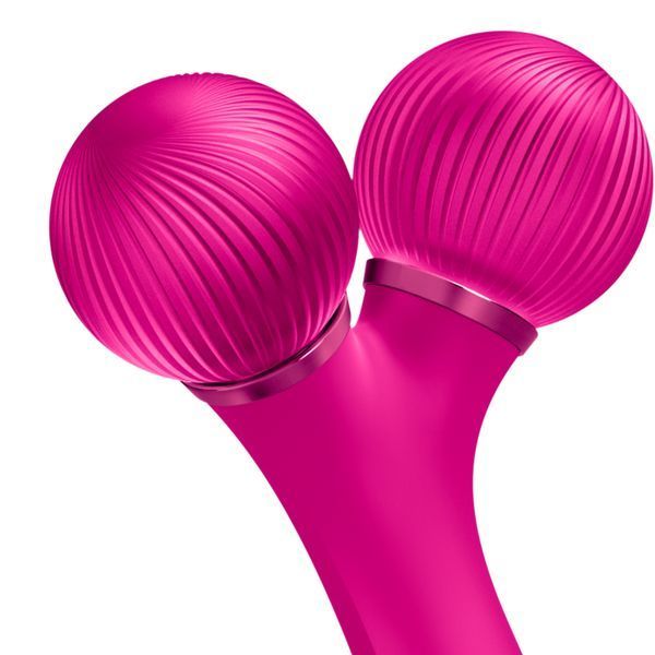 Електронний ультразвуковий ролик для обличчя GESKE Sonic Facial Roller 4в1 magenta HB0175 фото