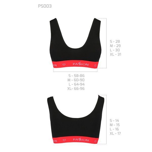 Спортивний топ на широких бретелях Passion PS003 TOP L, black SO4211 фото