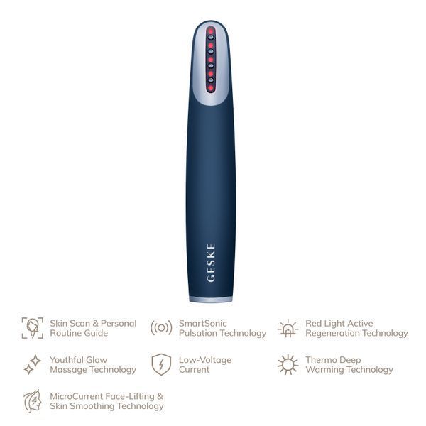 Пристрій для зміцнення і тонізації шкіри обличчя GESKE Skin Firming Wand 7в1 midnight HB0431 фото