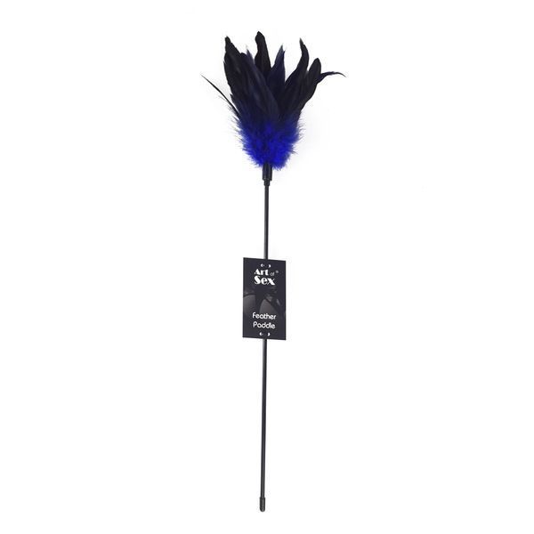Лоскітка з пером півня Art of Sex &ndash; Feather Paddle, синя SO6612 фото
