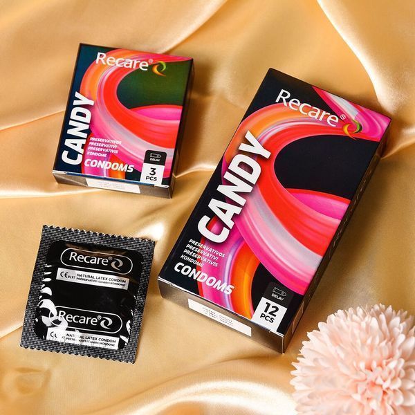 Презервативи Holographic Recare Delay Candy Condoms 3 шт, пролонгувальний ефект, цукерковий аромат SX3330 фото