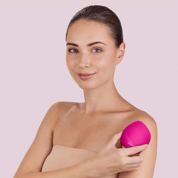 Ультразвукова щітка для тіла та інтенсивний пілінг GESKE Sonic Body Brush&Intensive Exfoliator 7в1 magenta HB0355 фото