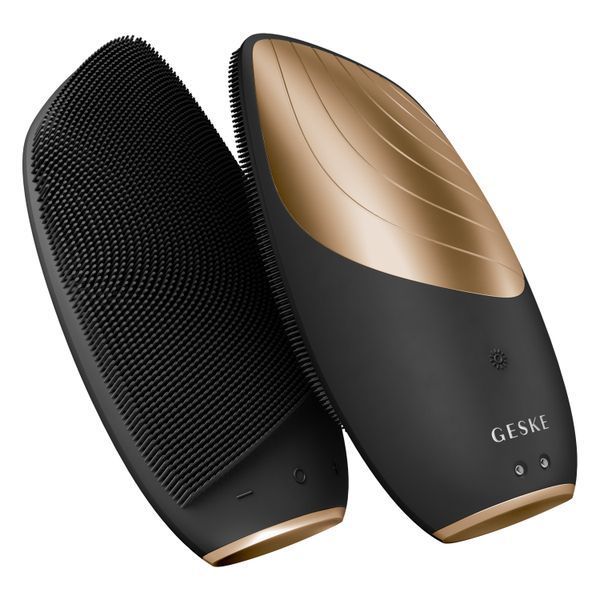 Електронна звукова термо щітка для обличчя GESKE Sonic Thermo Facial Brush 6в1 gray HB0075 фото