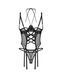 Корсет Obsessive Dominna cupless corset & crotchless thong 2XL/3X SX3565 фото 4