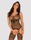 Бодістокінг Obsessive Bodystocking G323 XL/XXL black, малюнок бджоли та метелика SO7244 фото 1