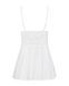 Сатиновий пеньюар з мереживом Obsessive 810-BAB-2 babydoll & thong L/XL, білий, пеньюар, танга SO7155 фото 6