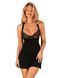 Сорочка бебі-дол з мереживом на грудях Obsessive Donna Dream babydoll XS/S Black, стрінги SO8630 фото 1