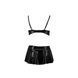 Комплект білизни під латекс Passion DEBY SET XXL/XXXL, black, ліф, мініспідничка, стрінги PS25703 фото 4