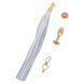 Анальна пробка з флогером LOCKINK SEVANDA White Pony-Tail Anal Pear-shape Plug SX0869 фото 5