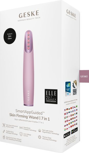 Пристрій для зміцнення і тонізації шкіри обличчя GESKE Skin Firming Wand 7в1 pink HB0432 фото