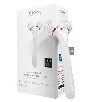 Електронний ультразвуковий ролик для обличчя GESKE Sonic Facial Roller 4в1 starlight HB0176 фото