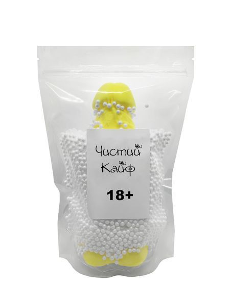 Крафтове мило-член із присоскою Чистий Кайф Yellow size XL, натуральне SO2770 фото